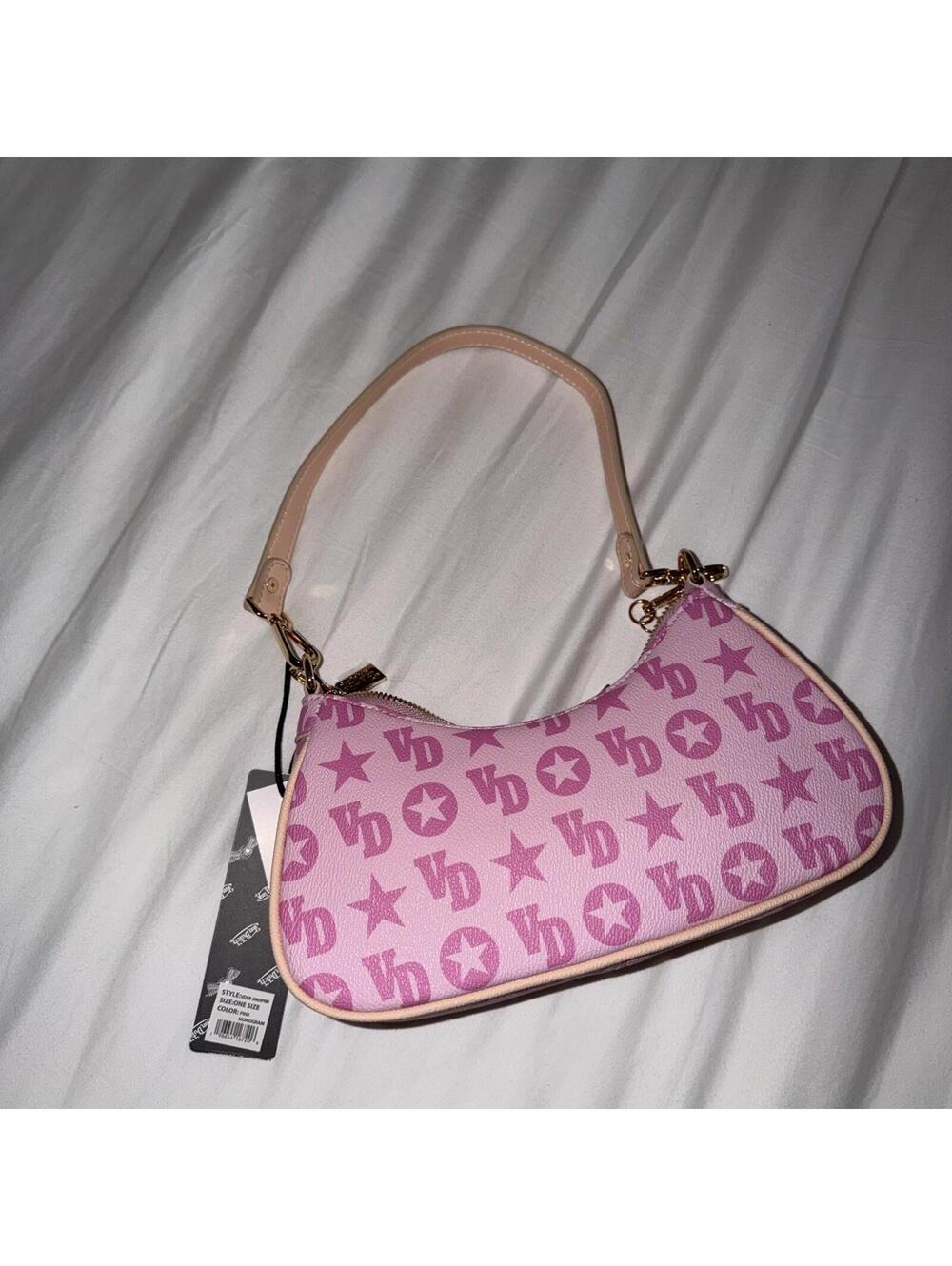 NWT Von Dutch Pink Monogram Shoulder Bag Purse New Rare Color Reg. $110 - Picture 3 of 5